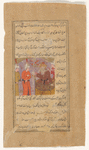 On Friday, a throne is made for the Devil, and his followers assemble there. The illustration shows two youths talking with the Devil, who sits on his throne