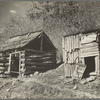 Barn and woodshed in Corbin Hollow. Shenandoah National Park, Virginia