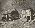 Barn and woodshed in Corbin Hollow. Shenandoah National Park, Virginia