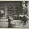 John Nicholson peeling apples. Shenandoah National Park, Virginia