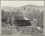 Home of a mountain family who will be resettled on new land. Shenandoah National Park, Virginia