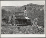 Home of a mountain family who will be resettled on new land. Shenandoah National Park, Virginia