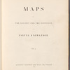 Maps of the Society for the Diffusion of Useful Knowledge, Vol. 1