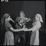 Adele Paige, Helena Grenot, Christine Andreas, and Dan Cartagena in publicity for the stage production Fiddler on the Roof