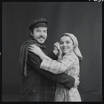 Keith Baker and Christine Andreas in publicity for the stage production Fiddler on the Roof