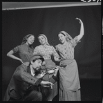 Adele Paige, Christine Andreas, Helena Grenot, and Dan Cartagena in publicity for the stage production Fiddler on the Roof