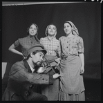 Adele Paige, Christine Andreas, Helena Grenot, and Dan Cartagena in publicity for the stage production Fiddler on the Roof