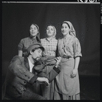 Adele Paige, Christine Andreas, Helena Grenot, and Dan Cartagena in publicity for the stage production Fiddler on the Roof