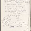 Notebook containing draft lyrics and other notes by Michael Friedman