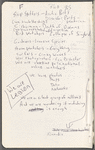 Notebook containing draft lyrics and other notes by Michael Friedman