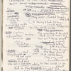 Notebook containing draft lyrics and other notes by Michael Friedman