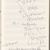 Notebook containing draft lyrics and other notes by Michael Friedman