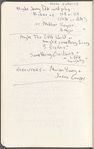Notebook containing draft lyrics and other notes by Michael Friedman