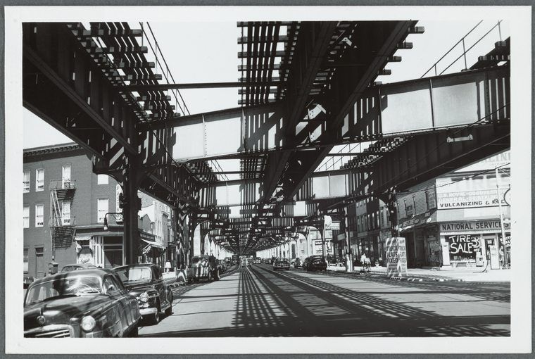 Under the West End subway line, 1954