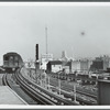 View from the top of the Queensborough [sic] Plaza station towards Manhattan