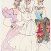 Fashion sketch of 3 women