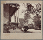 Miss Van Lew seated in front of the south portico of her home in Richmond, VA