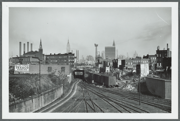 View near Hunters Point subway station in Queens, N.Y. - NYPL Digital Collections