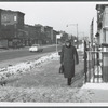 Dr. Arthur Horner nearing the Ex-Lax [factory] on Atlantic Avenue in Brooklyn, N.Y.