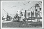 Brooklyn streetcar on 2nd Avenue and 39th Street, on a cold, windy day