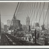 View from the Brooklyn Bridge towards Manhattan