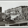 View from the Grand Avenue Elevated station into a Brooklyn backyard