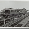 El train on Myrtle Avenue, Brooklyn, NY, entering the Grand Avenue station