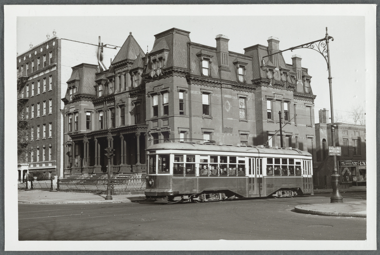 Streetcar on DeKalb Avenue in Brooklyn, N.Y., 1947