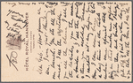 Postcard of the Hotel Royal in Hannover from Loie Fuller to Gab Bloch
