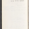 Costume notebook for the John Curry Skating Troupe and Chaplin