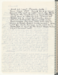 Spiral notebook including spring 1972 rehearsal schedule and choreographic notes for "A Song for You"