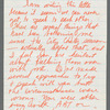 Letter from Dudley Williams to Alvin Ailey discussing artistic differences and direction