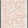 Letter from Dudley Williams to Alvin Ailey discussing artistic differences and direction
