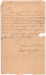 Livingston, Robert, Junr., addressed to Abraham Yetts [Yates] Esqr. at Albany