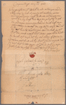 Ven Eps, John E., addressed to Mr. Abram [Abraham] Yates, attorney at law at Albany, to the care of Joseph Yates at Schonechdadie