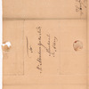 Livingston, Robert, Junr., addressed to Mr. Abraham Yates Junr. Merchant in Albany