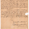 Livingston, Robert, Junr., addressed to Abraham Yates Esq. at Albany