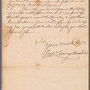 Livingston, Robert, Junr., addressed to Abraham Yates Junr. Esqr. at Albany