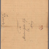 Livingston, Robert, Junr., addressed to Abraham Yates Esq. in Albany
