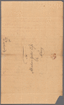 Livingston, Robert, Junr., addressed to Abraham Yates Esq. in Albany