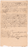 Livingston, Robert, Junr., addressed to Abraham Yates Esq. at Albany