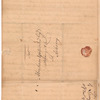 Livingston, Robert, Junr., addressed to Abraham Yates Junr., Esqr., Attorney at Law in Albany