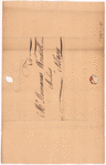 Wendell, Harmanus H., addressed to his father, Harmanus Wendell, Merchant in Albany