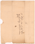 Yates, Abraham, Junr., addressed to Mr. Hyde, son of Capt. Hide at Sarachtoge, behind Walran Clute