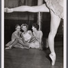 Romana Kryzanowska, Esther Magruder, and Aline DuBois relaxing at the School of American Ballet
