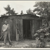 Shack in which rehabilitation client lives before obtaining resettlement loan. Louisiana