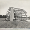 Barn being constructed at Penderlea Farms, North Carolina