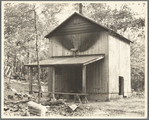 New tobacco barn, constructed through funds advanced by Resettlement Administration. Fuquay Springs, North Carolina