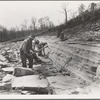 Rock quarry used in construction of Cumberland Homesteads. Crossville, Tennessee