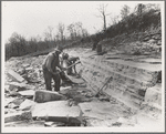Rock quarry used in construction of Cumberland Homesteads. Crossville, Tennessee